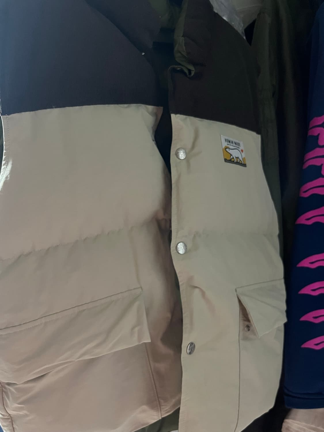 휴먼메이드 리버시블 다운 베스트 베이지 상품이미지4