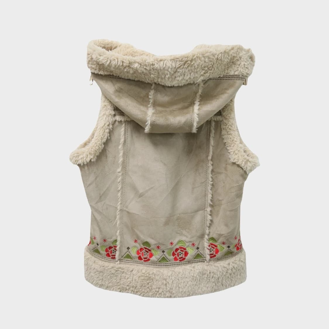 AMINA 베이지 스웨이드 퍼 베스트 61431 상품이미지2