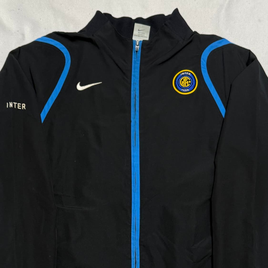 S 나이키 인터밀란 블루 파이핑 블랙 바람막이 상품이미지1