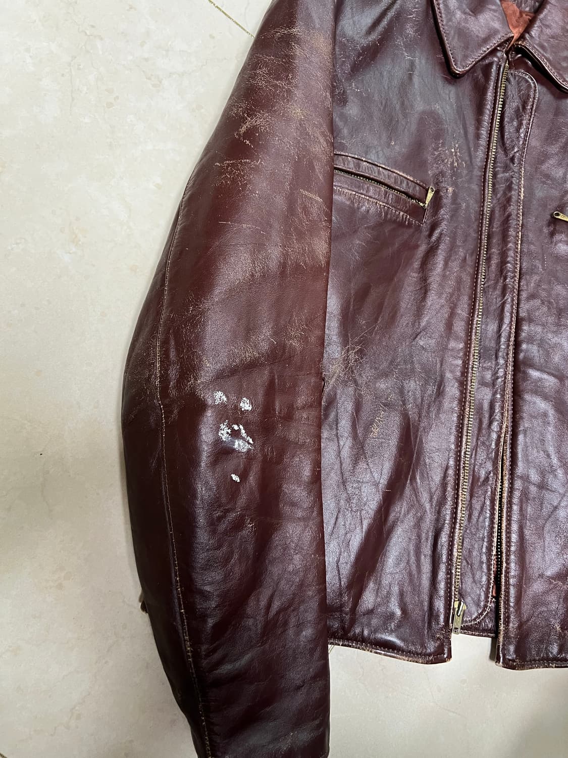 70s Walter Dyer 싱글 레더 자켓 (42) 상품이미지3