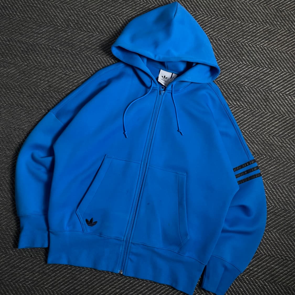 아디다스 뉴클래식 삼선 박시핏 후드 집업 블루 y 4774 상품이미지1