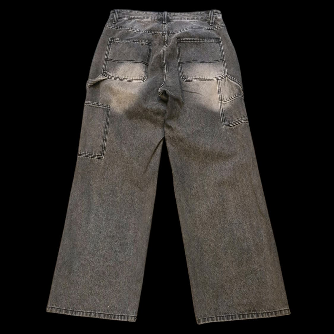 32인치 워싱그레이 새미와이드핏 카팬터 데님팬츠  상품이미지2