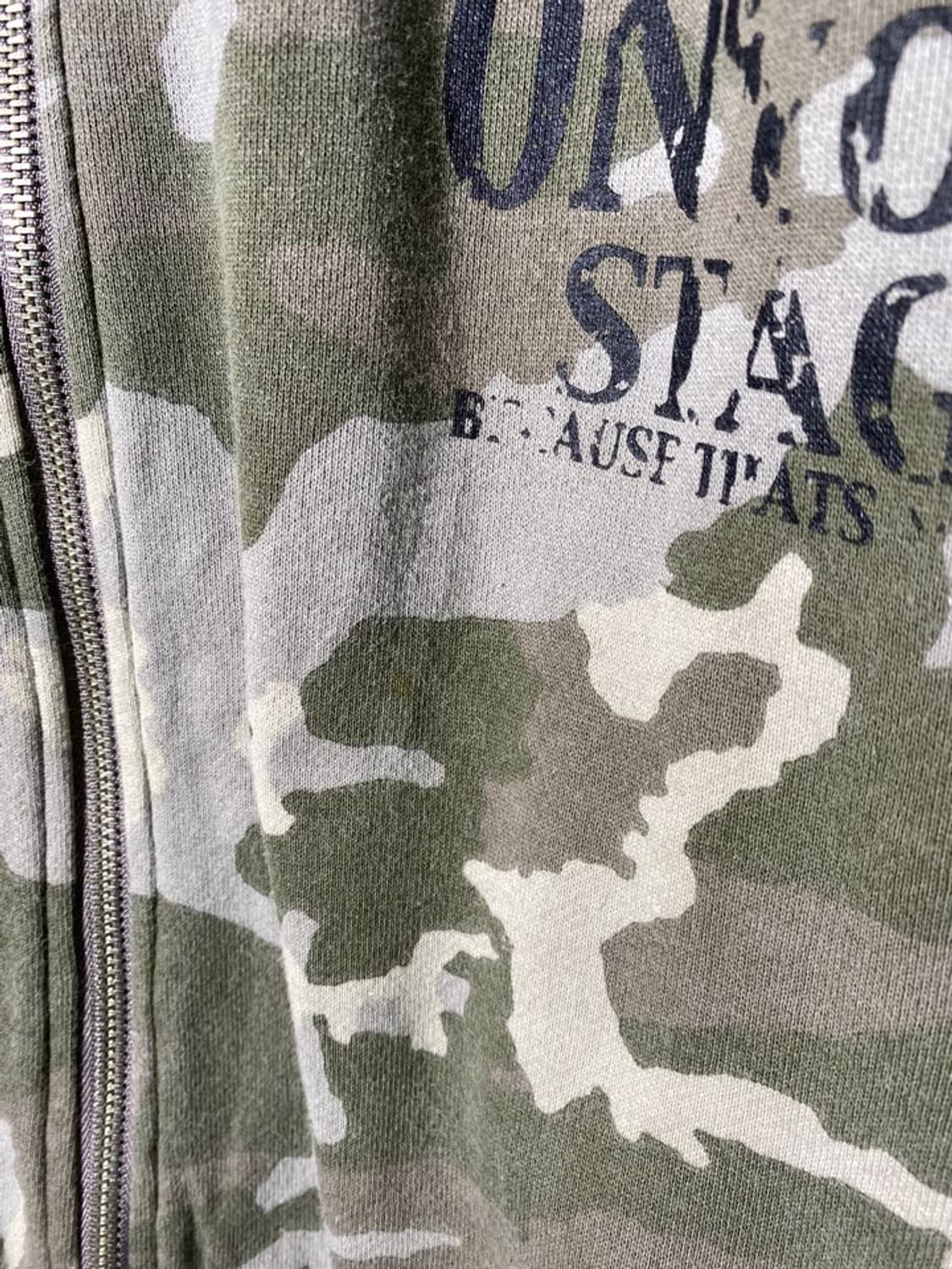 slash number 카모 패턴 져지 집업 상품이미지5