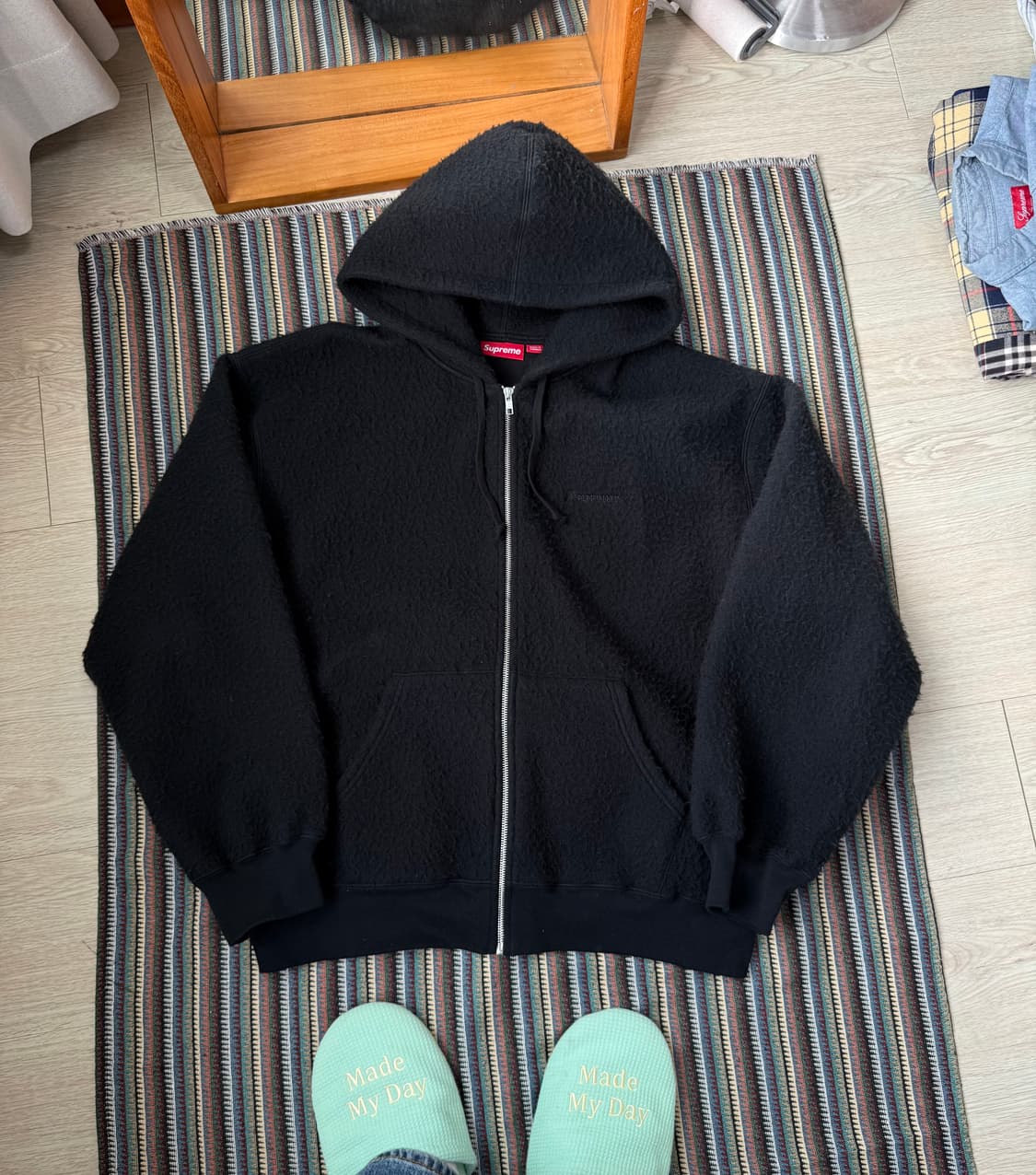 슈프림 필드 모헤어 후드집업 상품이미지2