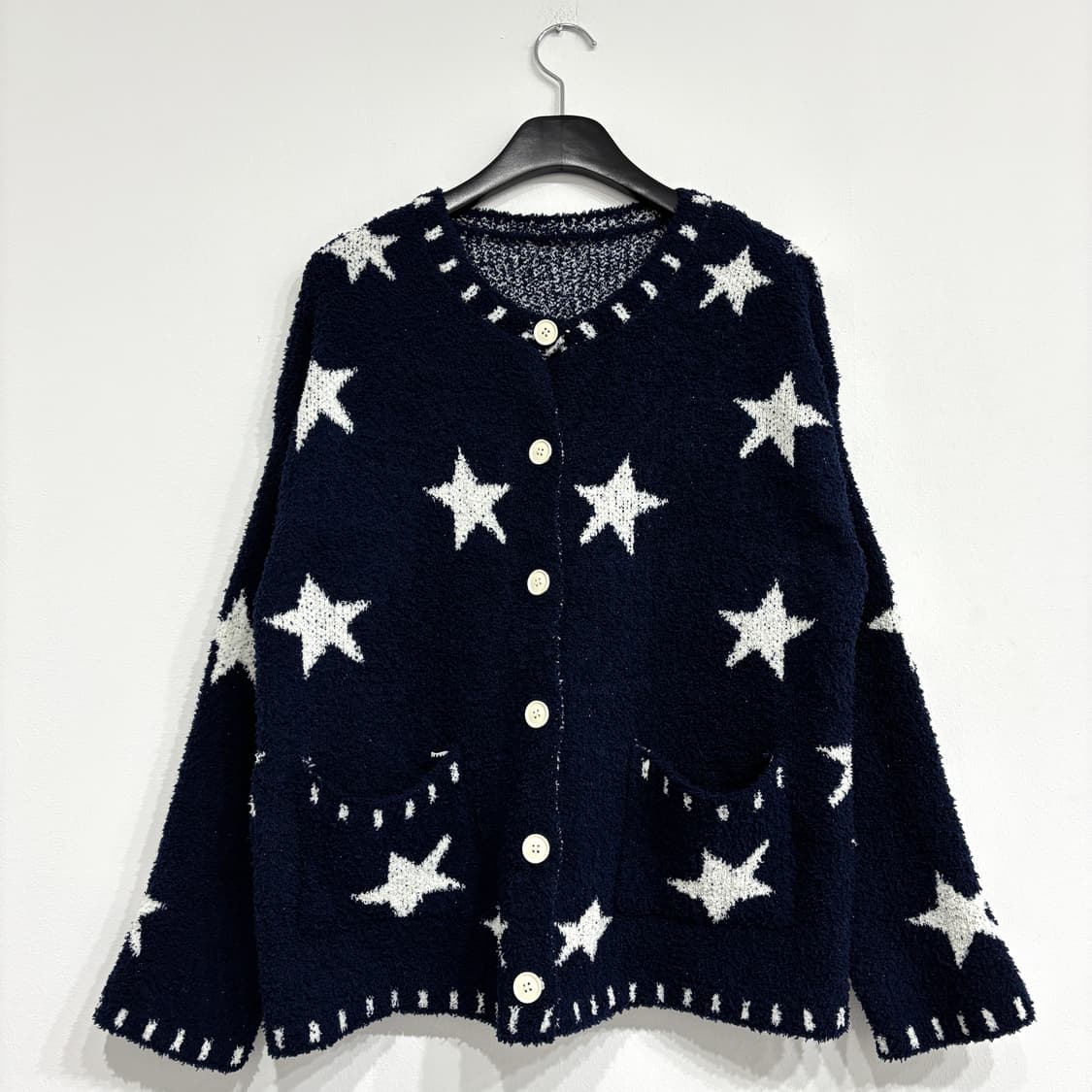 [새상품] 별 니트 부클 가디건 상품이미지1