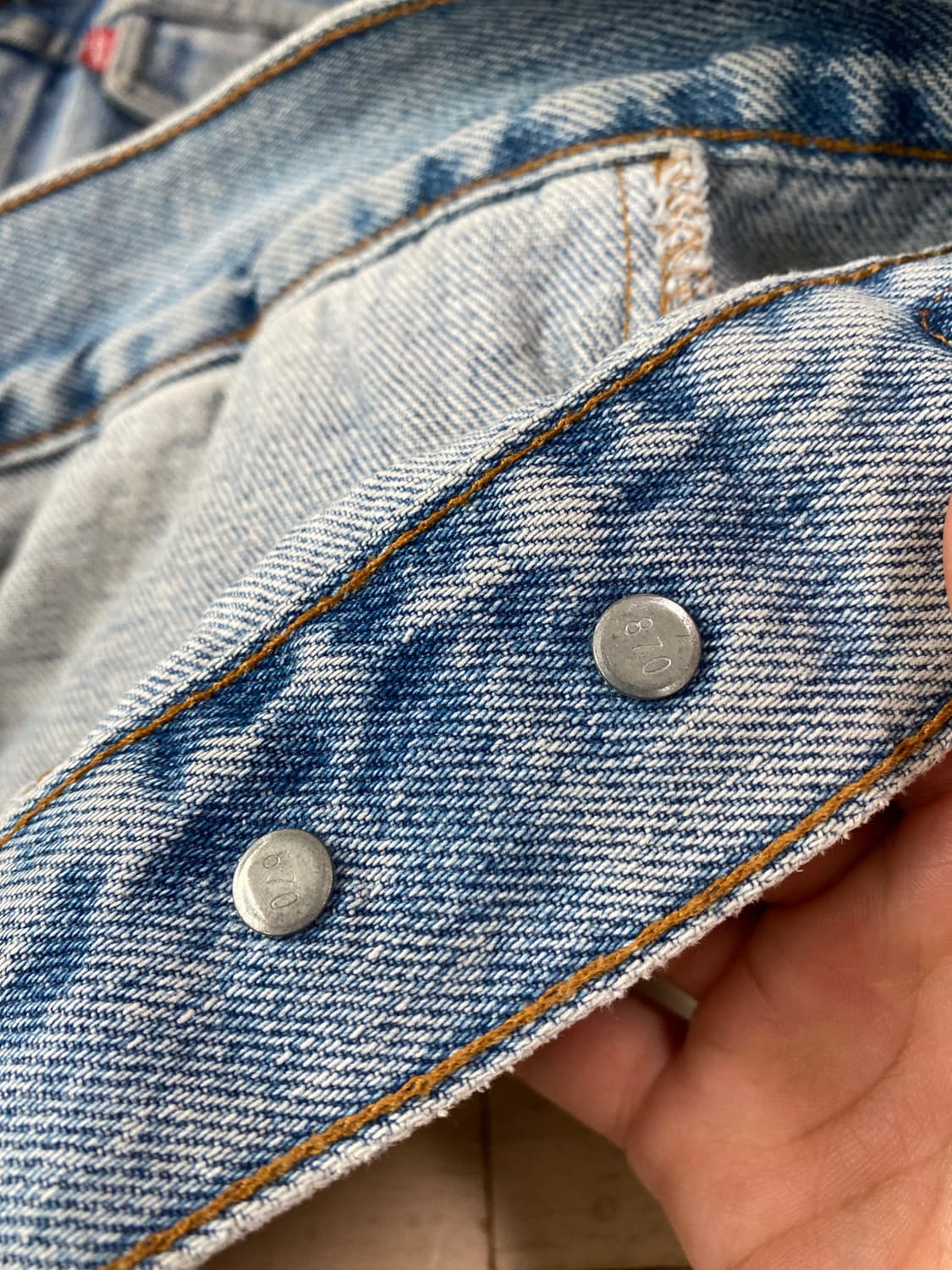 USA 리바이스 80-90년대 트러커 포켓 청자켓(미스터리 메세지) 상품이미지10