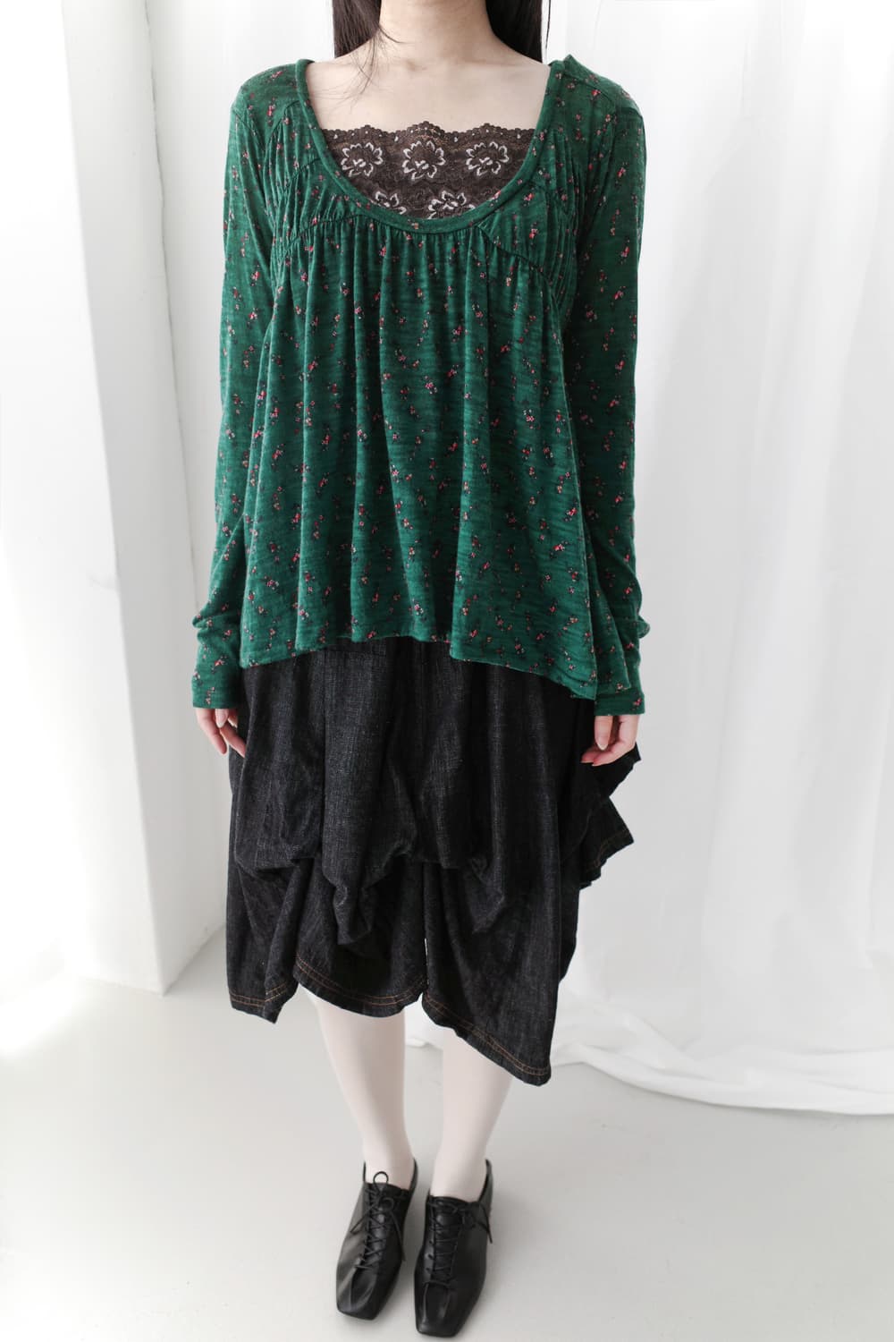 draping tuck skirt  상품이미지2