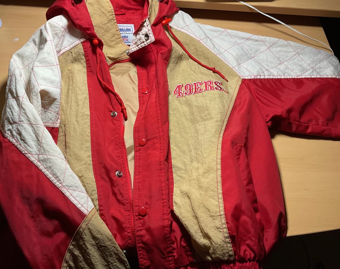 빈티지 스타터 NFL 49ers 후드자켓 L 상품이미지2
