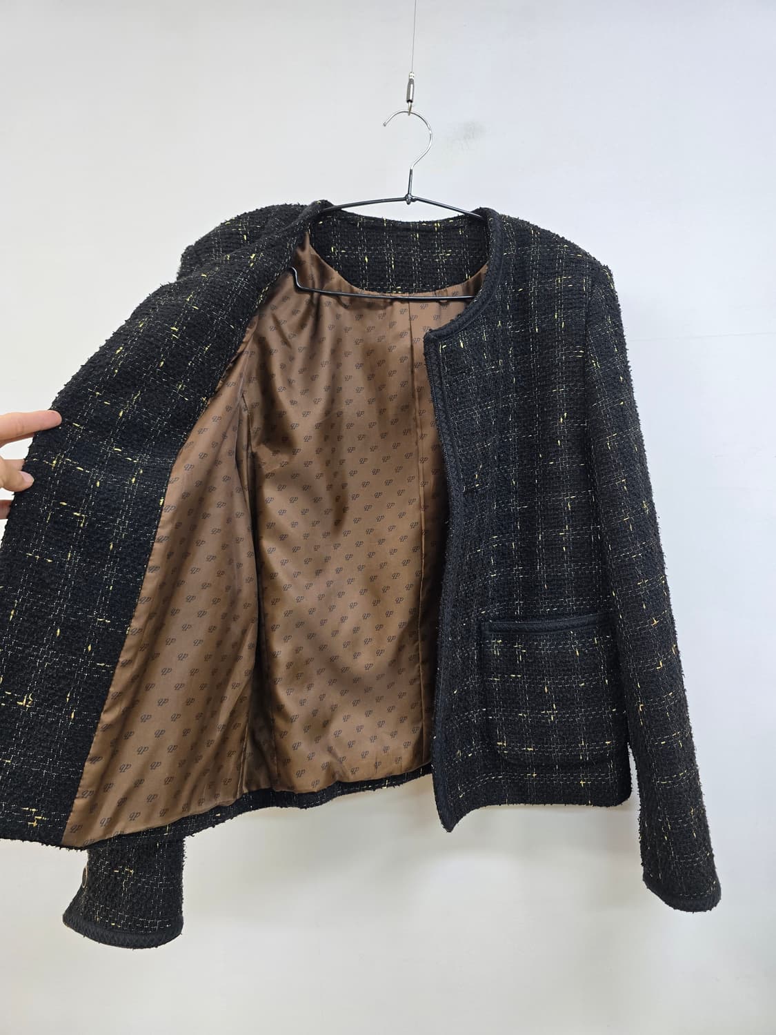 디벨 Dbel 남성 골드 트위드 자켓 블레이져 상품이미지3