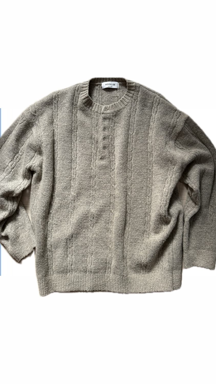 알렙 케이블 헨리넥 니트 상품이미지1