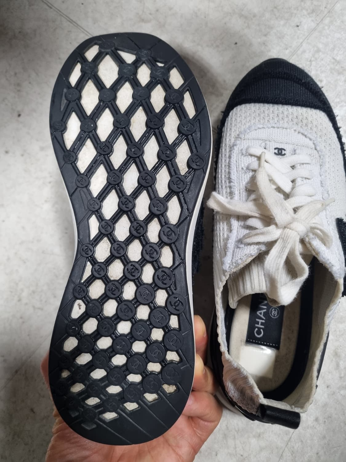 샤넬 CC로고 니트 스니커즈  상품이미지4