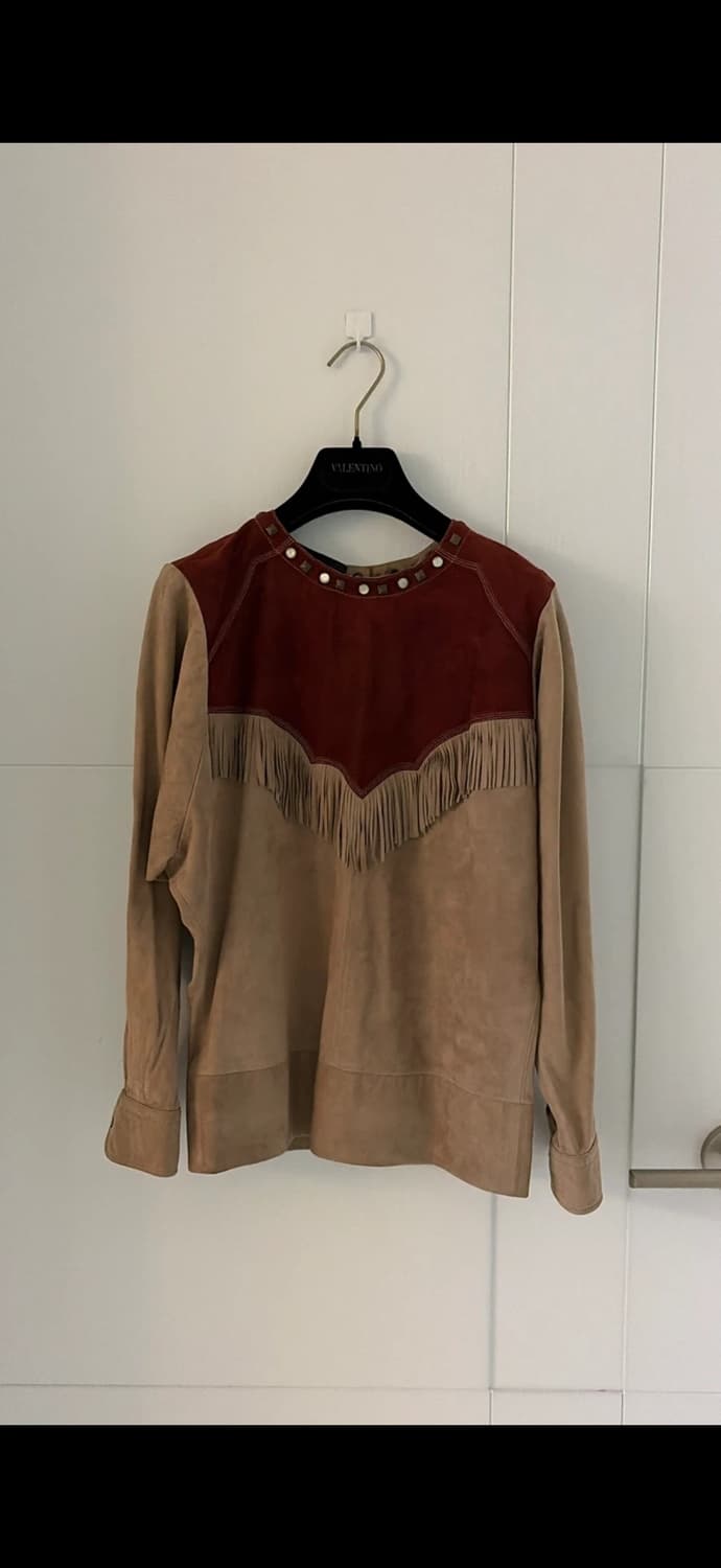 Isabel Marant 스웨이드 프린지 블라우스 44,55 정품 상품이미지1