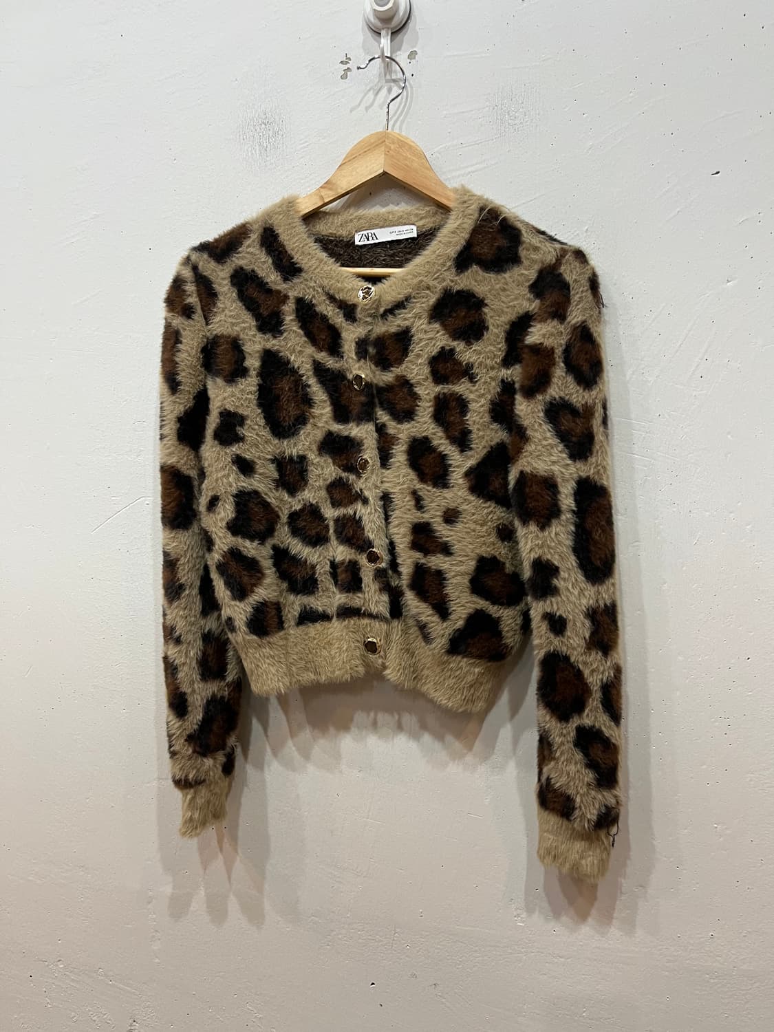 ZARA 자라 레오파드 크롭 가디건  상품이미지1