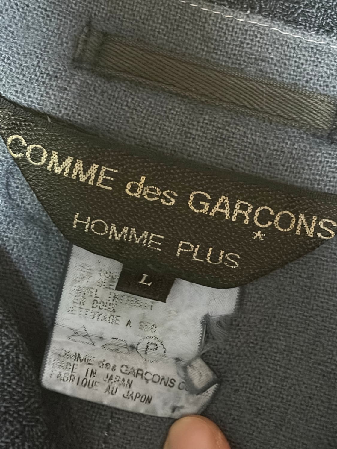 꼼데가르송 옴므 플러스 히든버튼 재킷 (90‘s) 상품이미지7