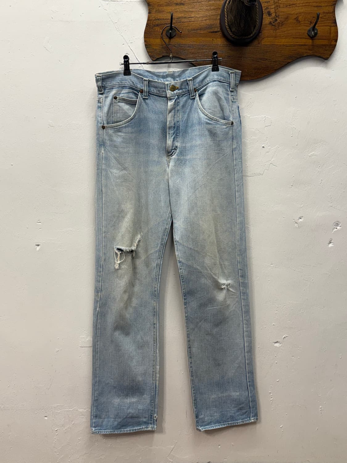 80s USA Lee Riders 200 Straight Denim Pa 상품이미지6