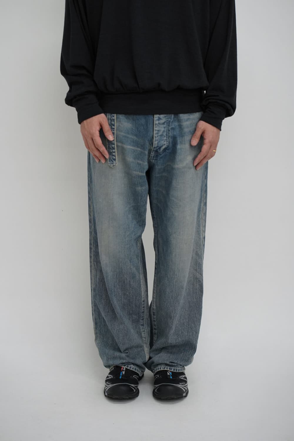 M) 요코 사카모토 25SS 벨티드 데님 트라우저 상품이미지9