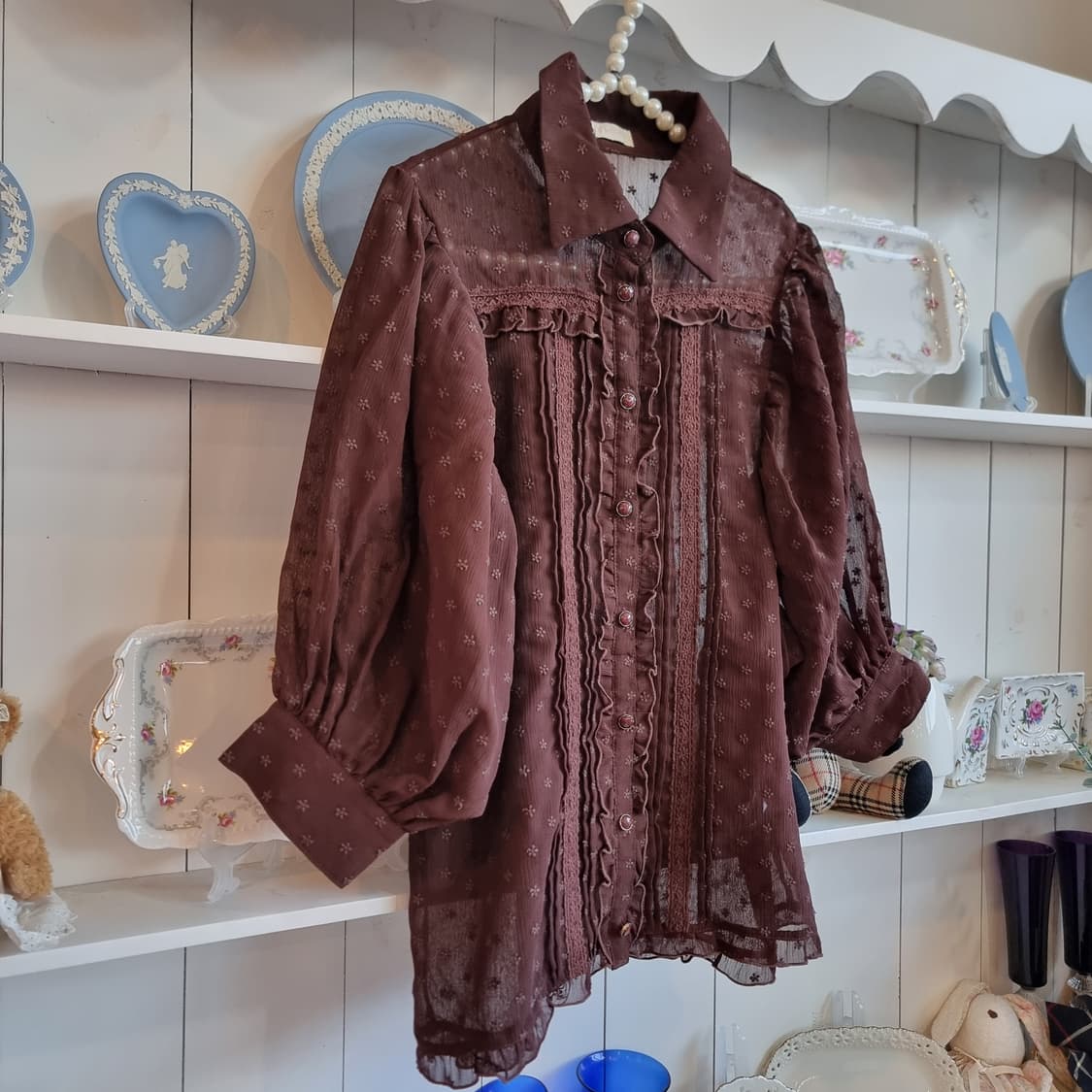 리즈리사 초코무드  블라우스 상품이미지2