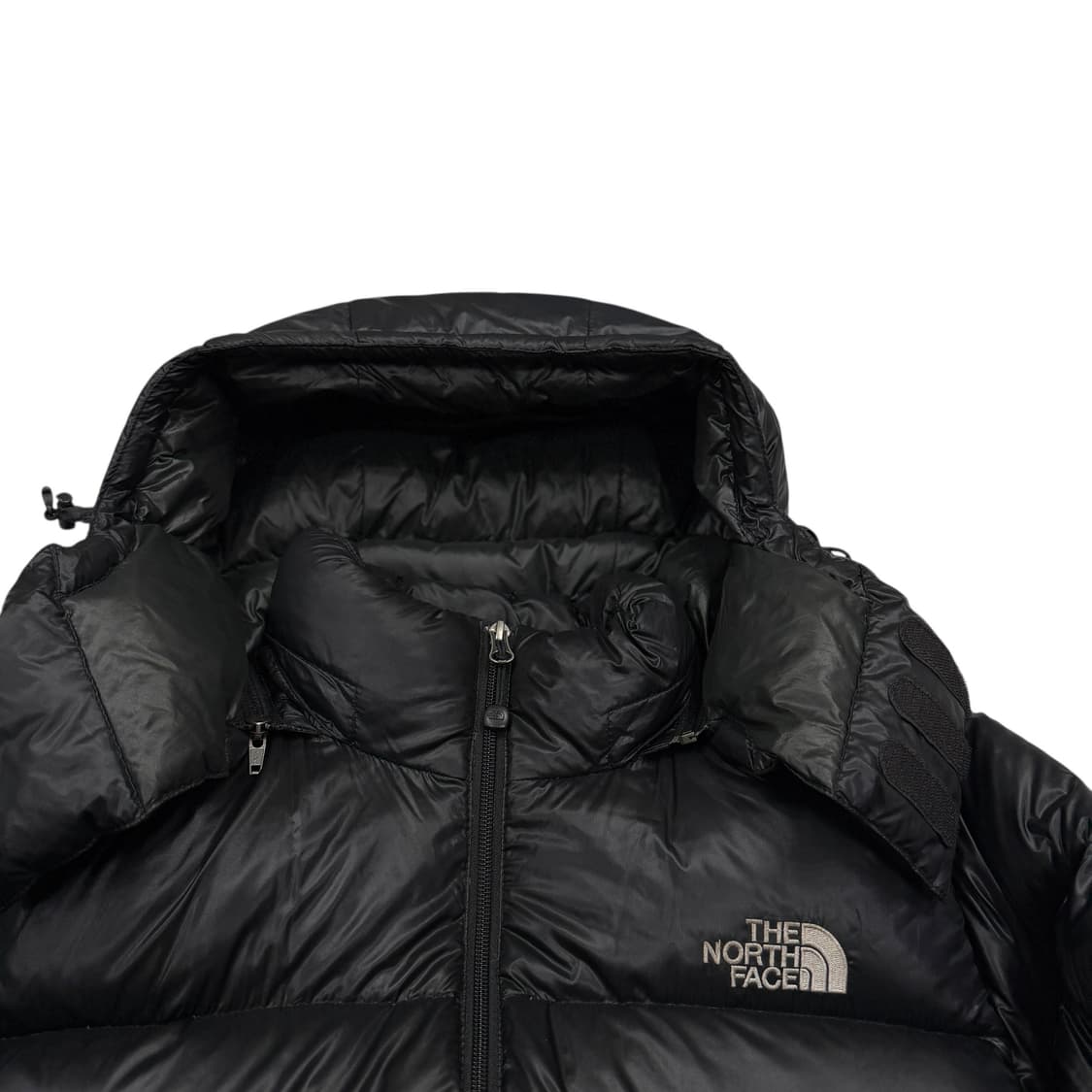 노스페이스 빈티지 메트로 800 유광 후드 패딩 블랙 L 100 상품이미지2