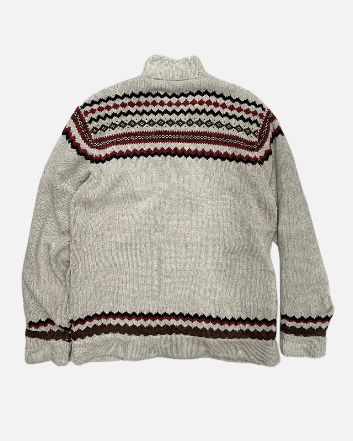 pattern brushed knit zip-up 상품이미지4