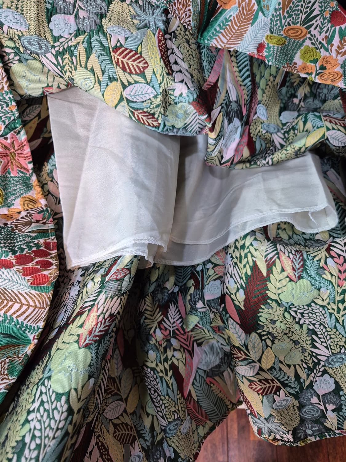 플라워 패턴 롱 스커트 55 66 77 상품이미지5