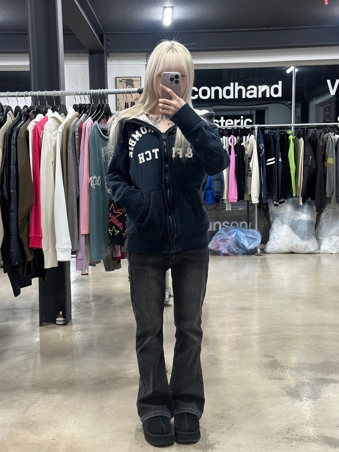 아베크롬비 네이비 후드 집업 상품이미지2