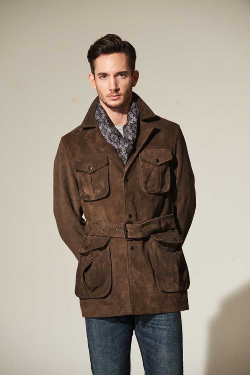 M새상품)첸트로 Centro 남성 스웨이드 자켓 CT-C12 상품이미지7