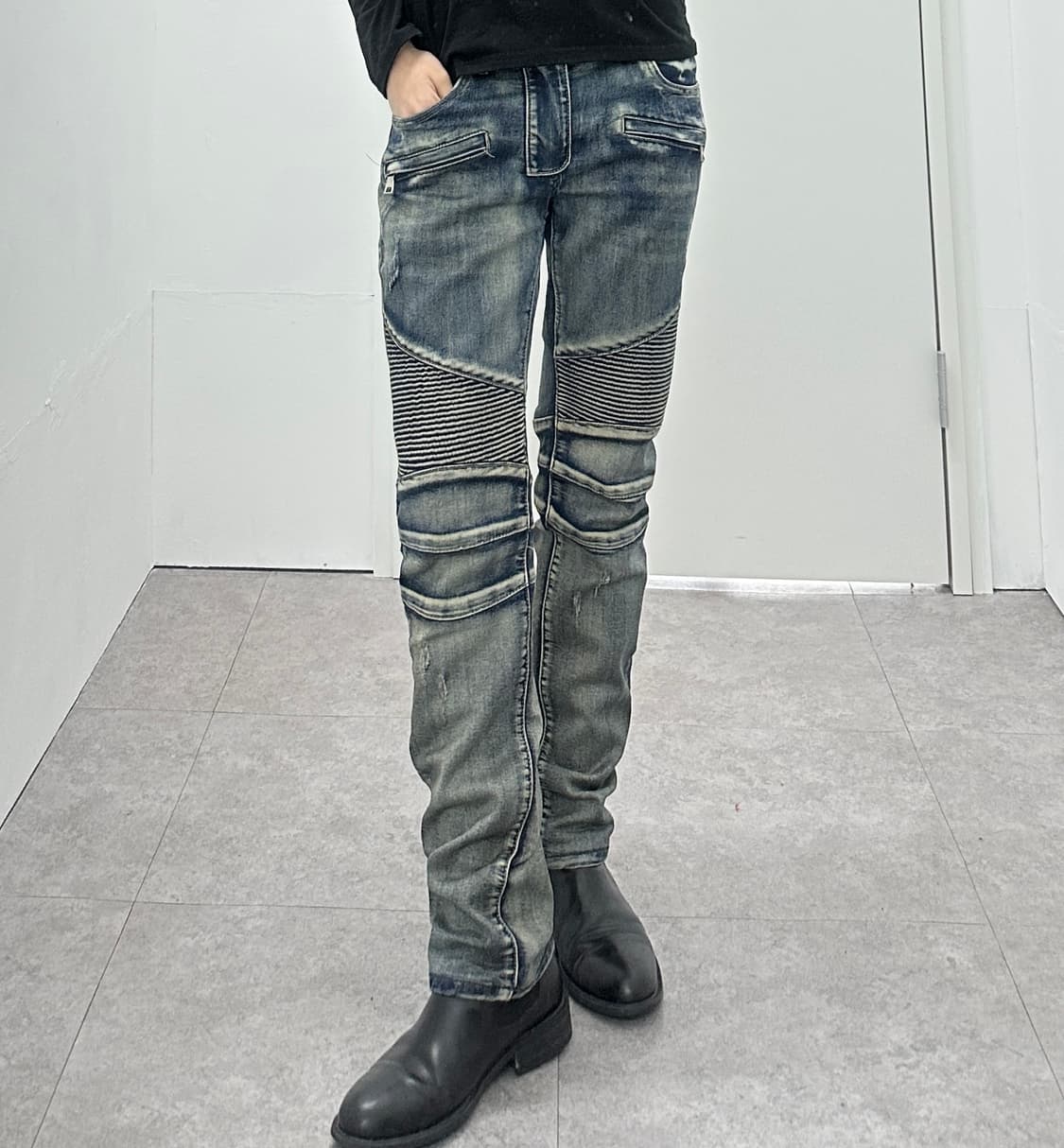 Vintage grunge biker jeans  상품이미지1