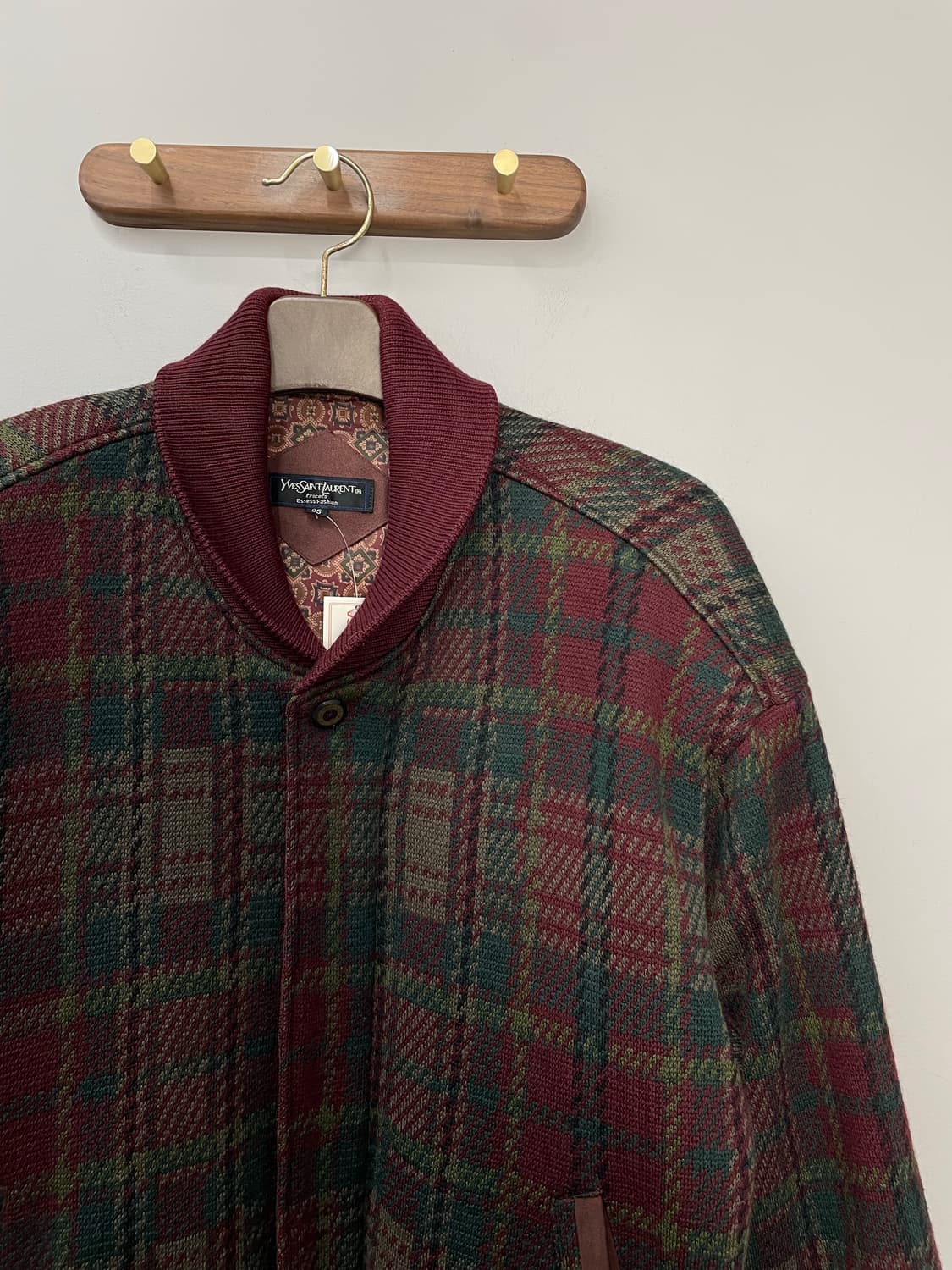 입생로랑 체크 울 자켓 H959 상품이미지3