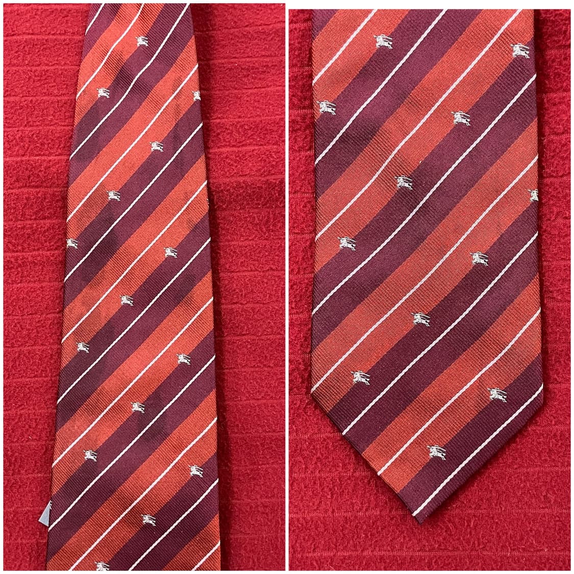 버버리 스트라이프 넥타이 버건디 #csz3071 상품이미지4