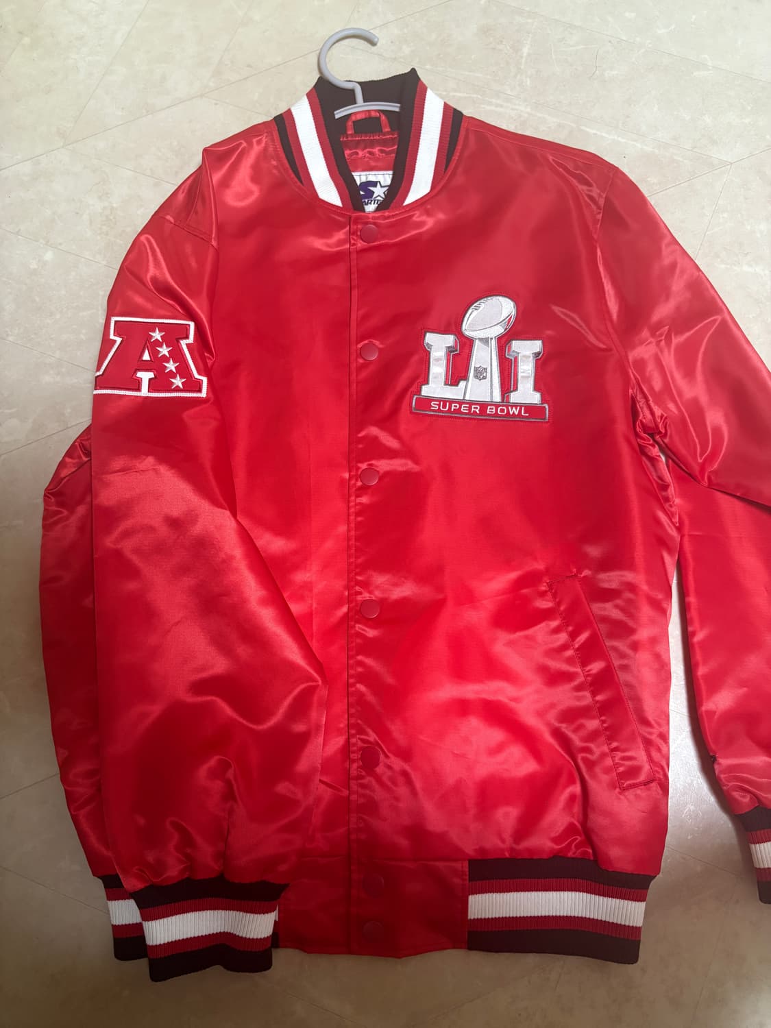스타터 슈퍼볼 자켓 레드 새제품 상품이미지1
