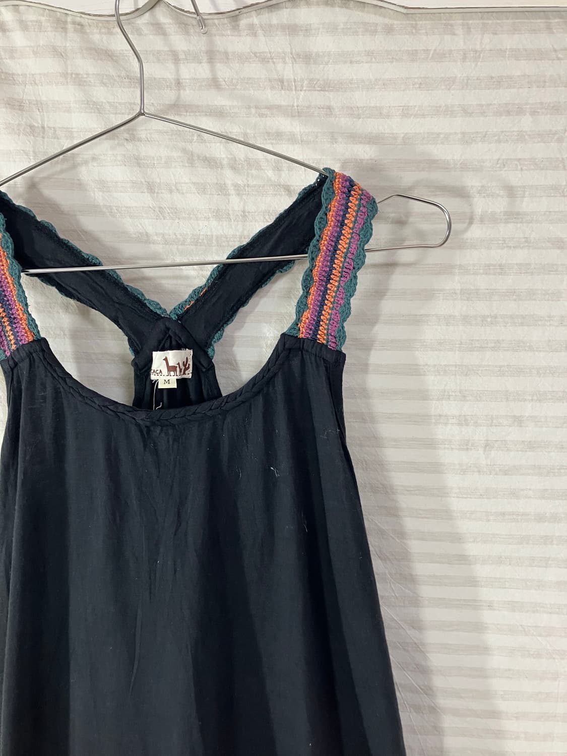 빈티지 하구미 블랙 자수 슬리브리스 1063 모리걸 y2k 스트릿 갸루  상품이미지3