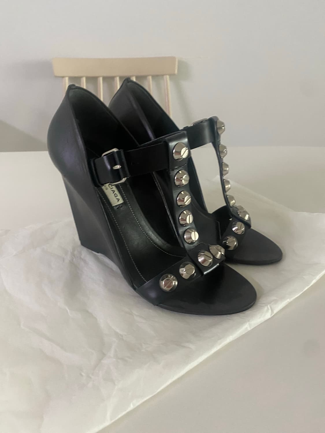 Balenciaga 스터드 웨지힐 상품이미지3