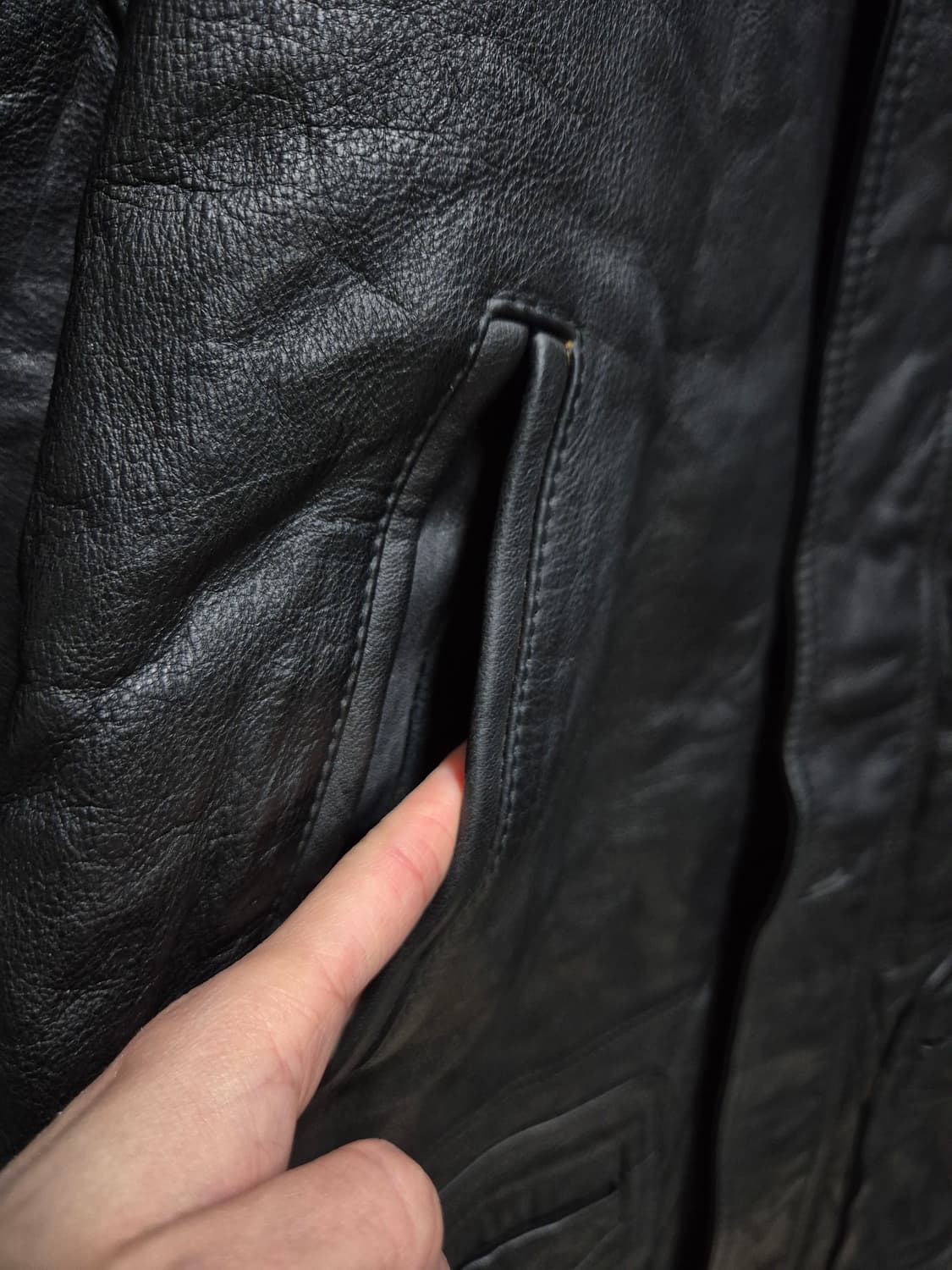 (세일)JPN빈티지. 소가죽 카코트 블랙 상품이미지3