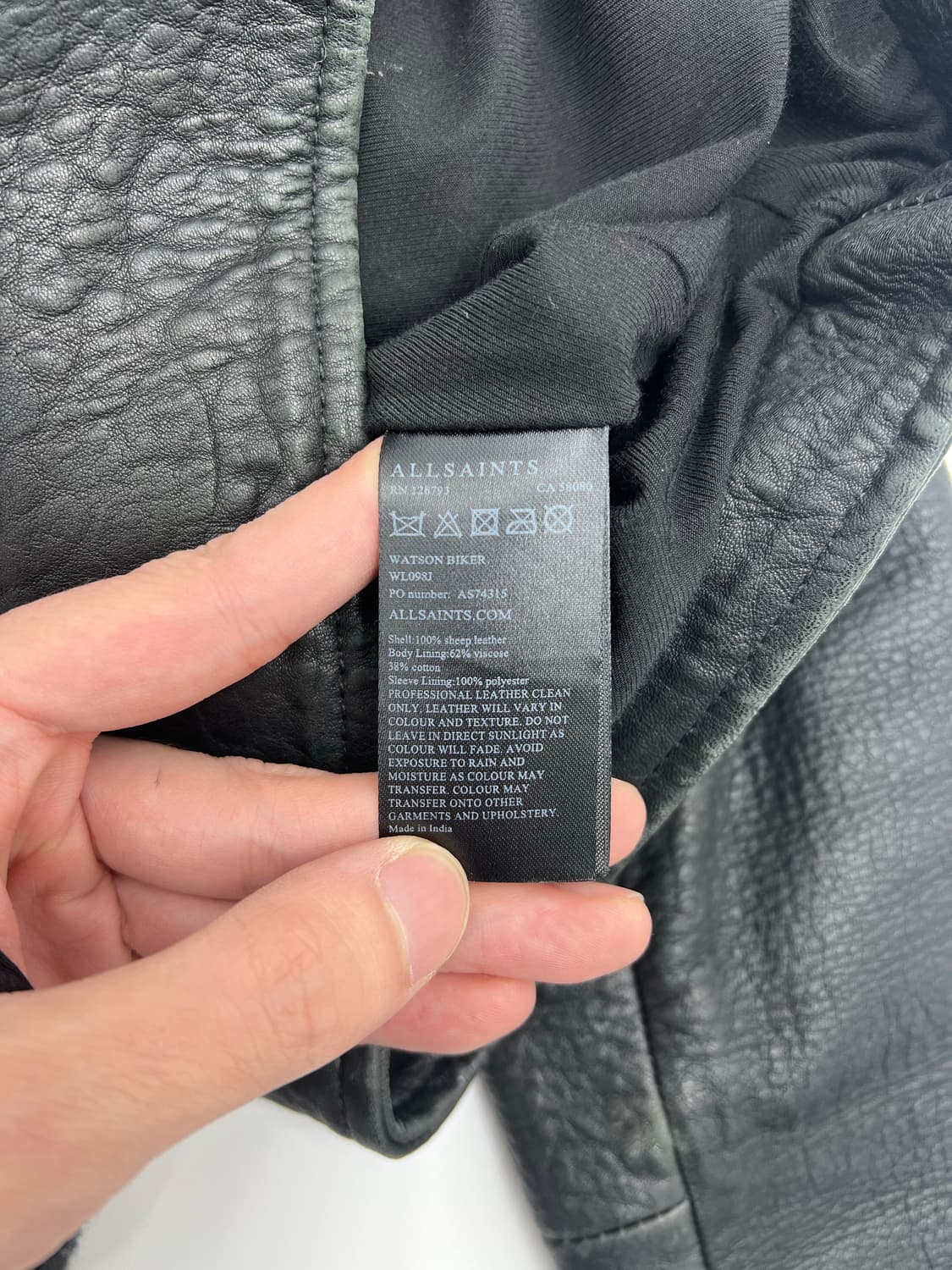 올세인츠 양가죽 레더자켓 상품이미지4