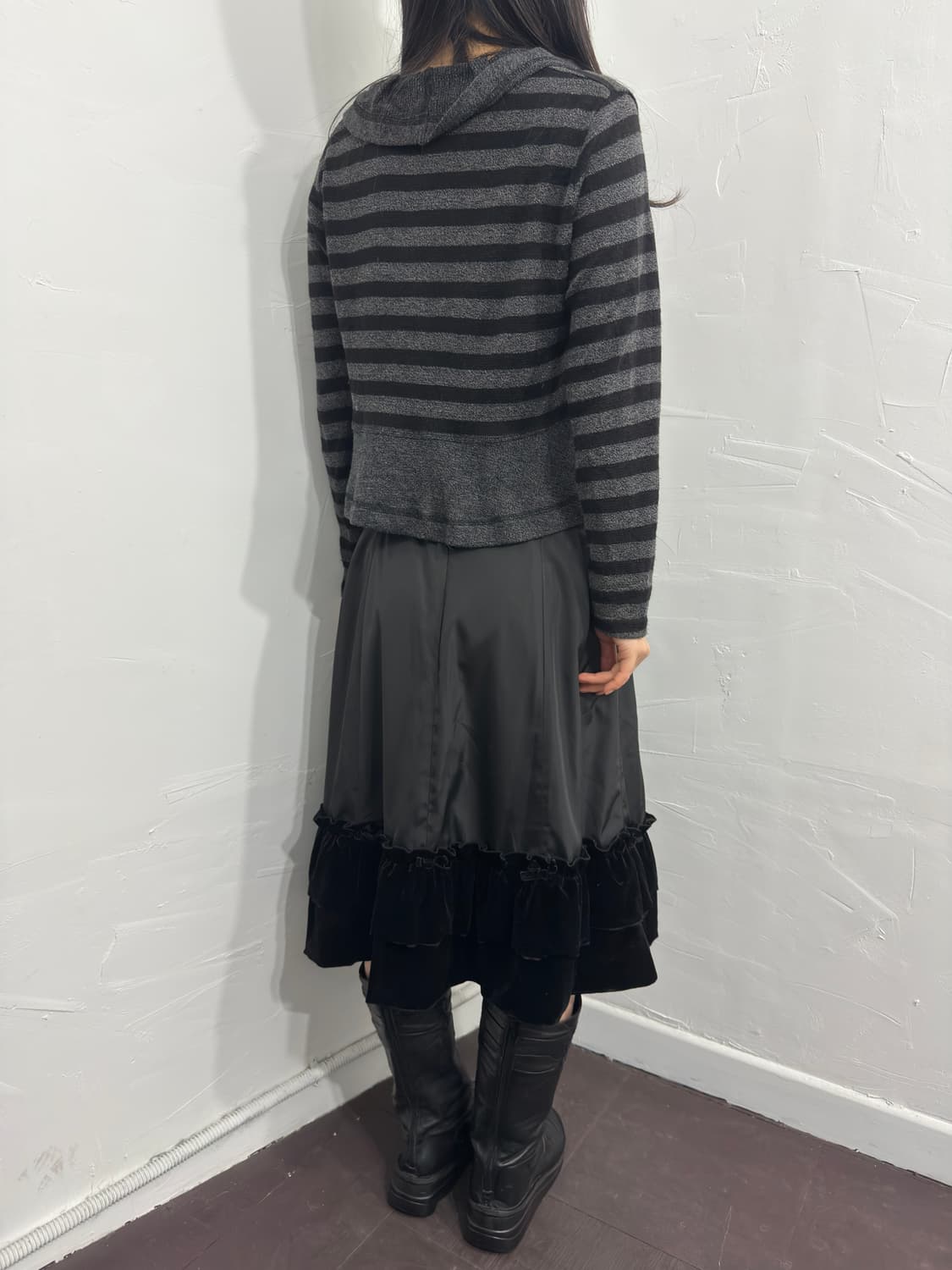koibito misaki stripe design cardigan 상품이미지4
