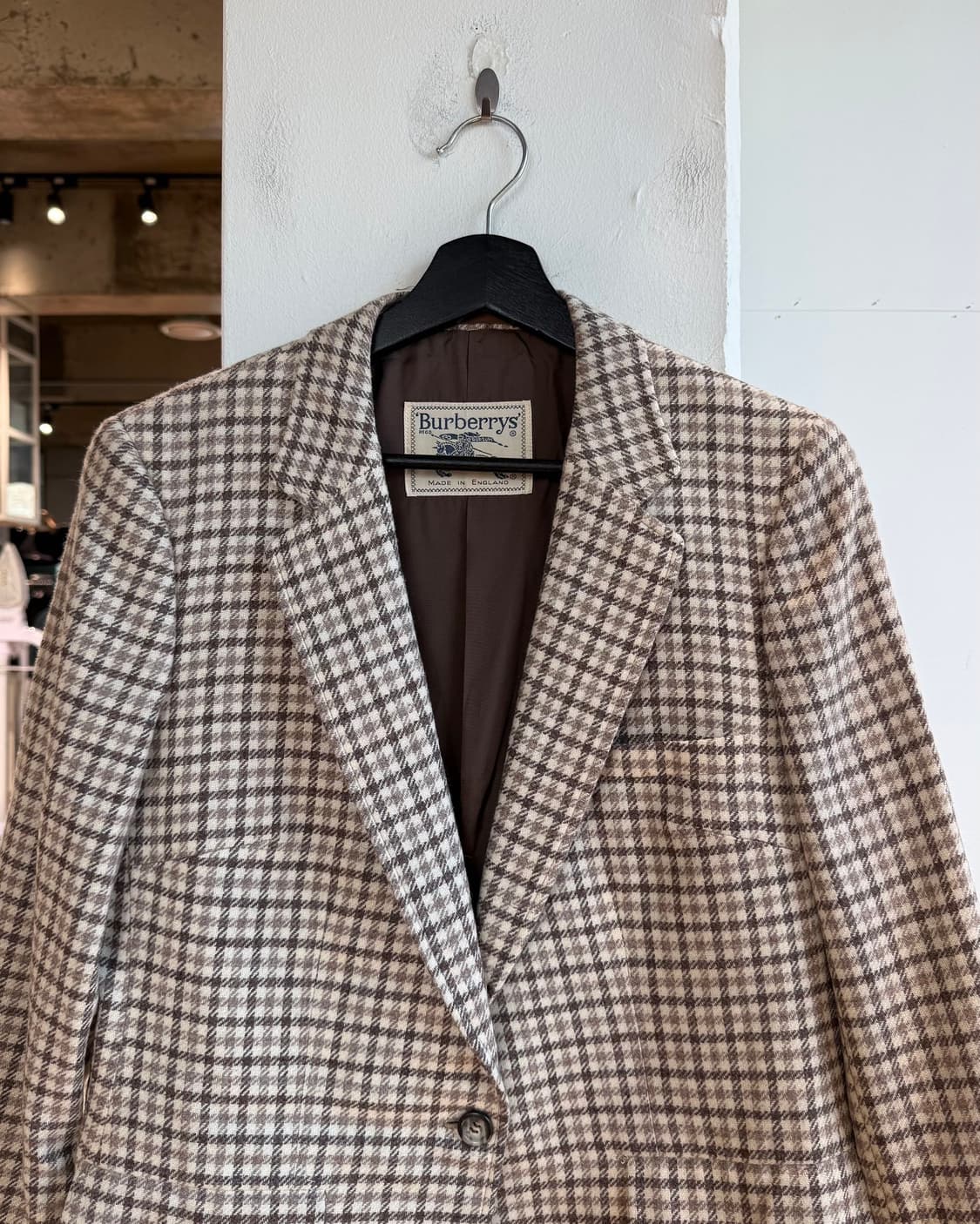 버버리 브라운 체크 1b 블레이저 자켓  상품이미지3