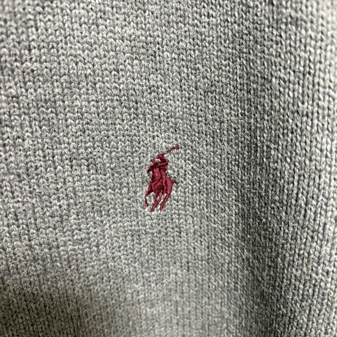 폴로 랄프로렌 버튼 하이넥 코튼 니트 / 그레이, L 상품이미지6