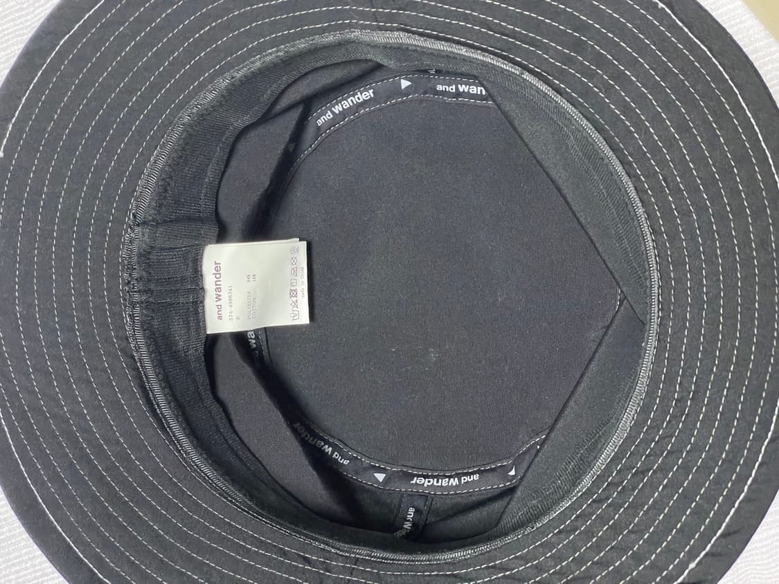 [F] 앤드원더 PE/CO 버킷햇 블랙 상품이미지5