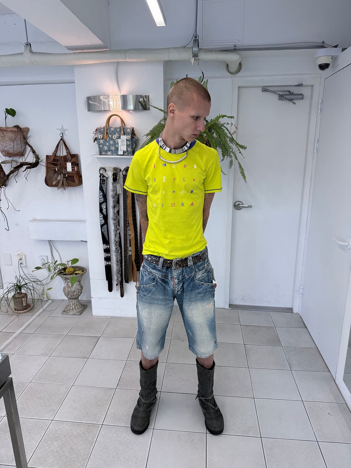 washed denim half pants 상품이미지5