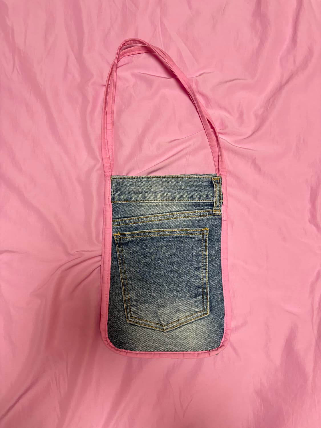 데님 키치리본 백 상품이미지5