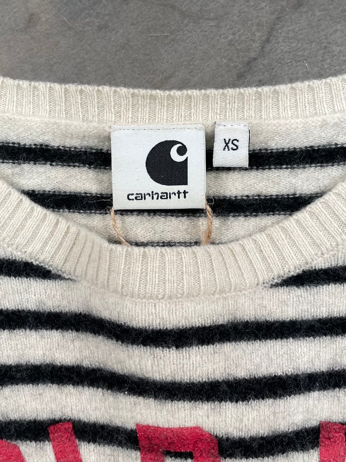 칼하트 스펠아웃 스트라이프 니트 상품이미지5