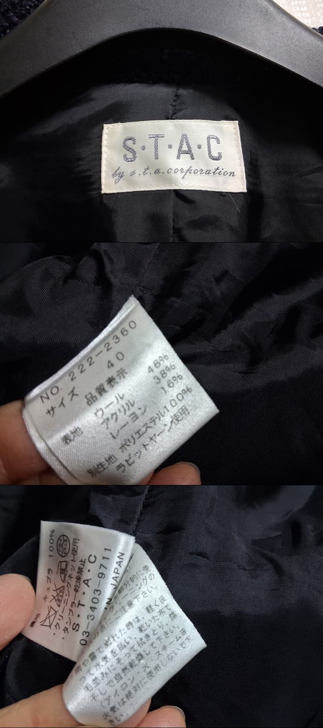 S T A C 일본구제 네이비 진보라 모직 숏쟈켓 여성 66 
원산지 일 상품이미지9