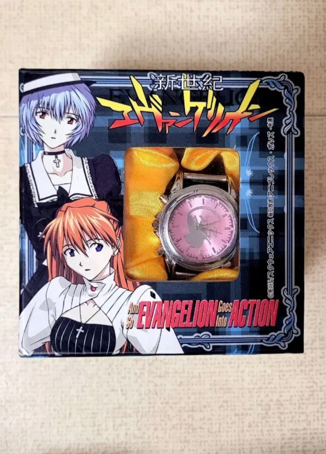 고전 레어) 세상품 한정판 에반게리온 핑크버전 여성용 손목시계 상품이미지1