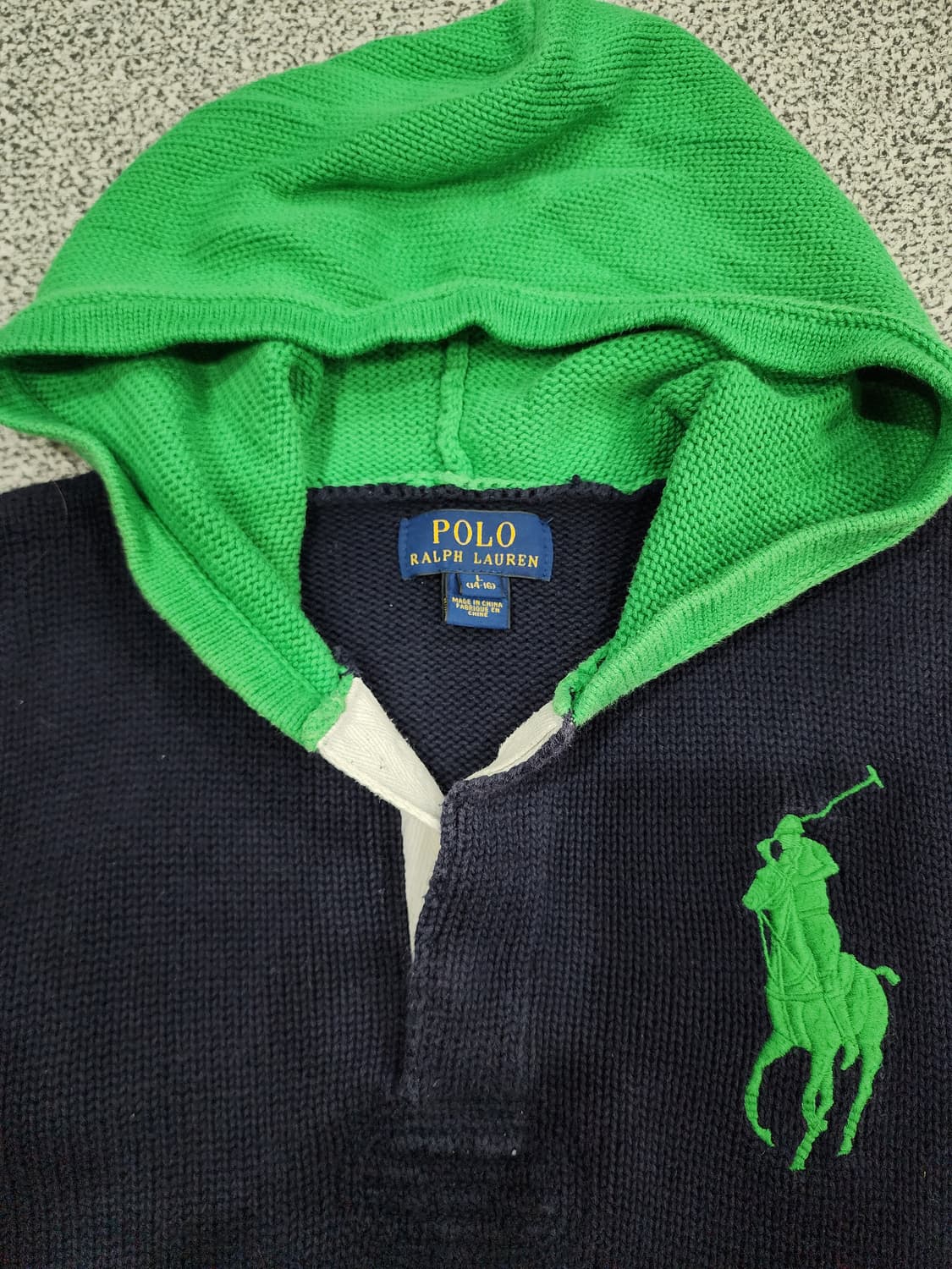 폴로 랄프로렌 하프단추 니트 후드 상품이미지2