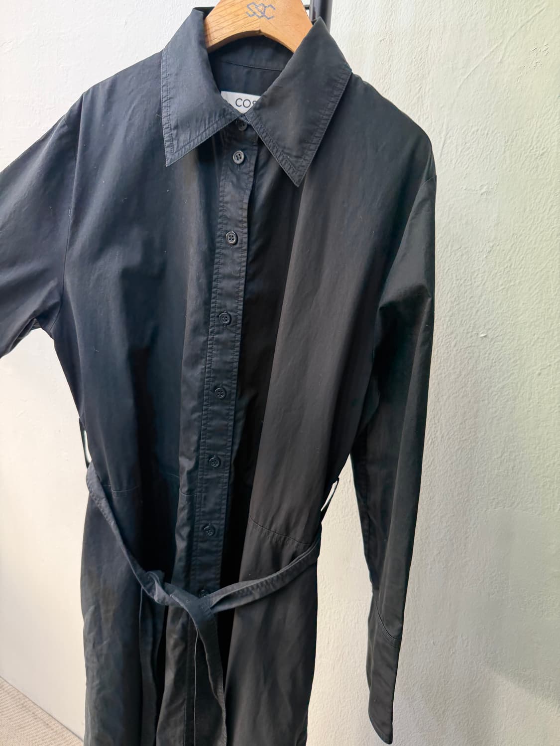 정품) COS 코스 블랙 셔츠 원피스 38 상품이미지3