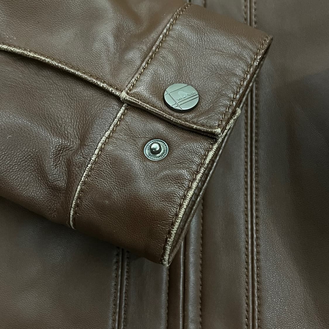 [정품/100] WINDY CLUB 브라운 양가죽 자켓 b10 상품이미지5