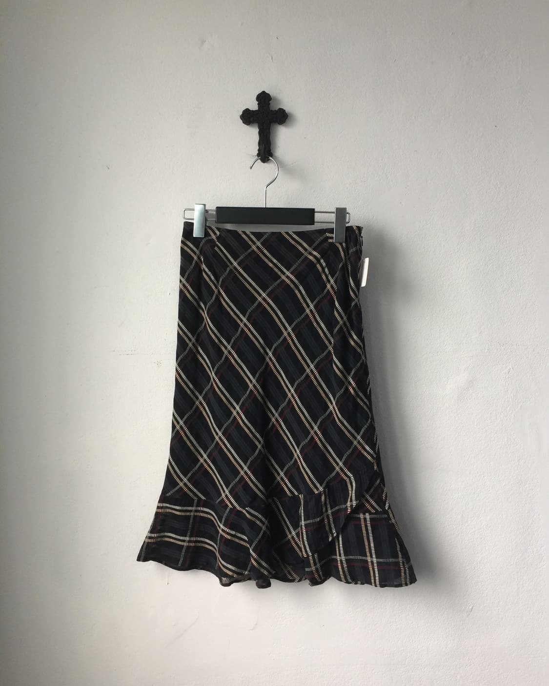 Check pattern midi skirt 상품이미지1