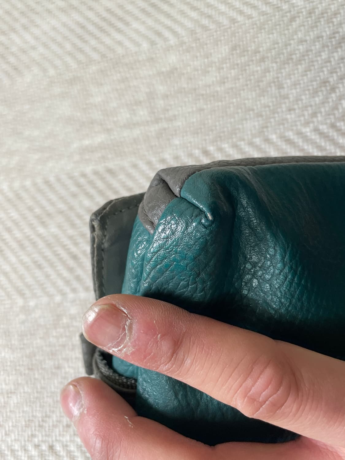 빈티지 카라비너 레더 미니 유틸리티 백 y2k  goa J04085 상품이미지7