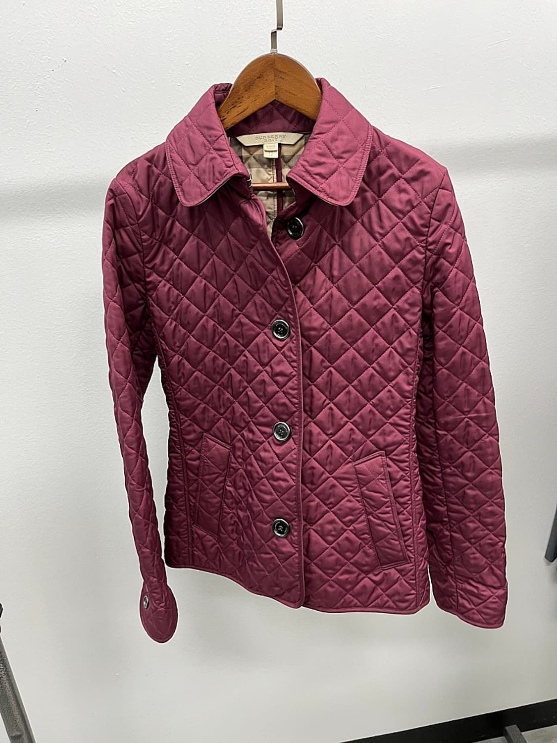 여) 버버리 버건디 퀼팅자켓  상품이미지2