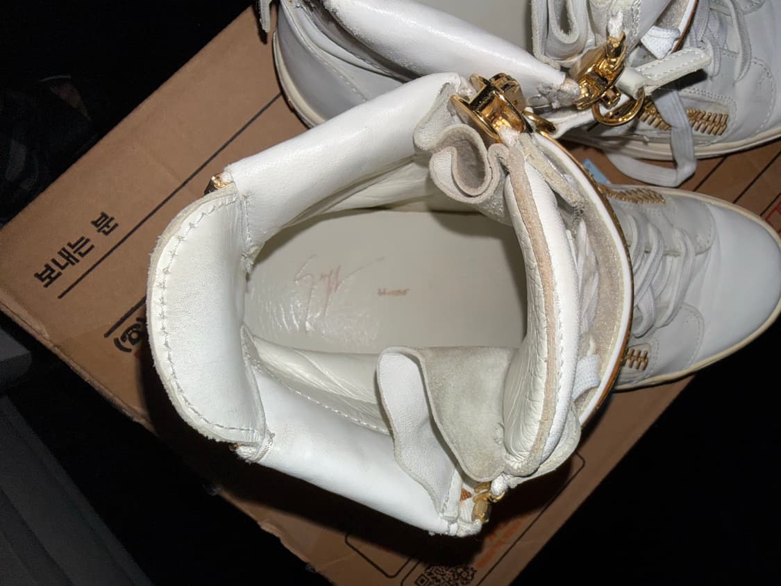 쥬세페 자노티 화이트 하이탑 스니커즈 41 1/2 상품이미지5